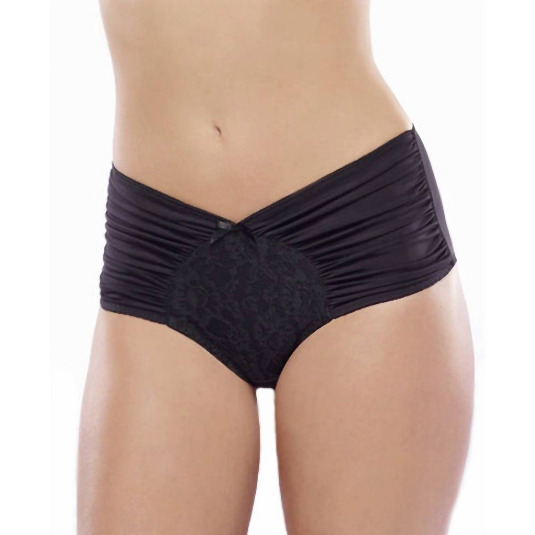 New Rhonda Shear Bon Bon Lace Fancy Panty In Black